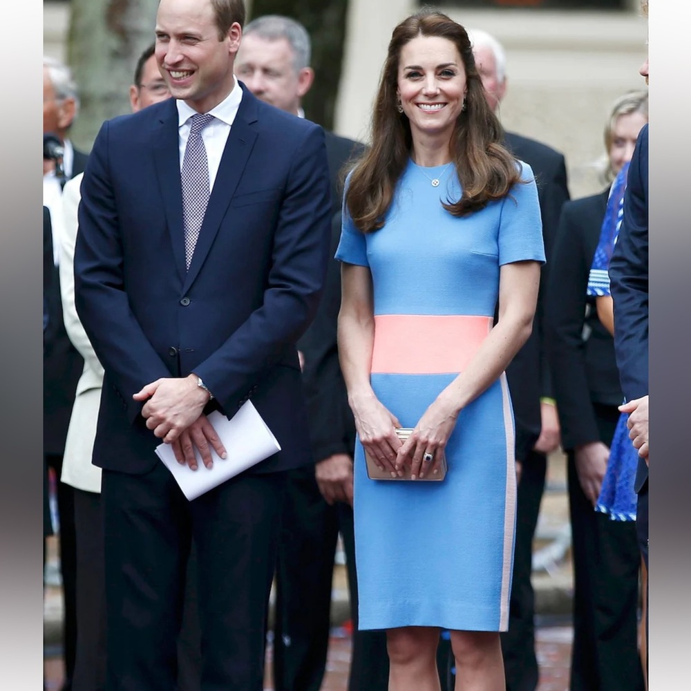 Roksanda Marwood Colorblock Sheath Dress Kate Middleton Size UK 6